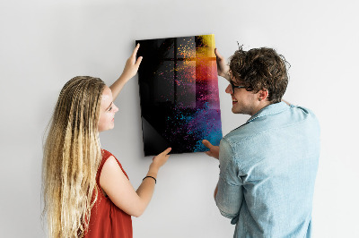 Schreib magnettafel Eine farbenfrohe Tafel zur Präsentation von Fotos