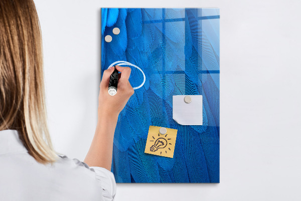 Schreib magnettafel Blaue Tafel für Fotos und Notizen