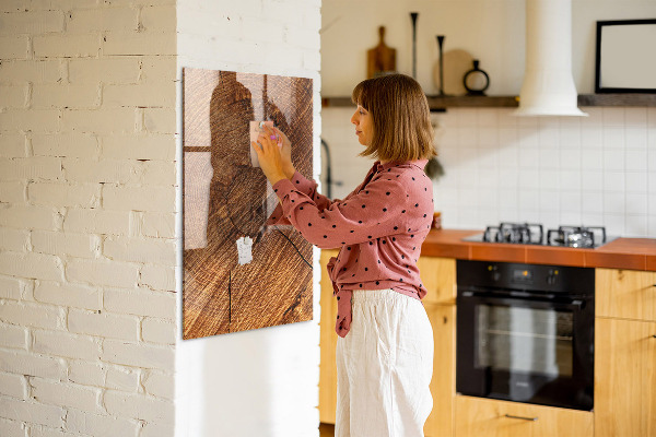 Schreib magnettafel Memotafel mit Magneten und Fotos