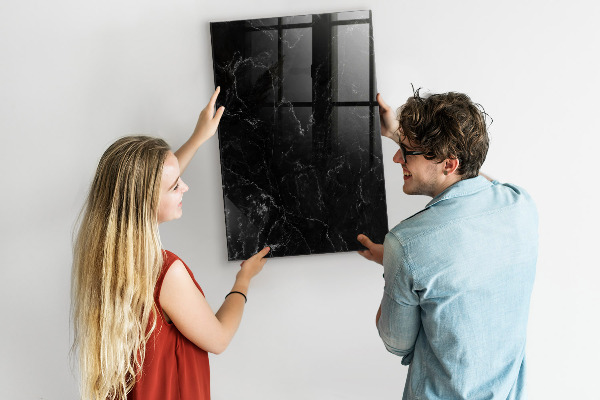 Schreib magnettafel Eine stylische Tafel für Notizen und Fotos