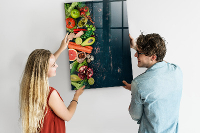 Magnettafel zum schreiben Gesunde Zutaten und Erinnerungen in der Küche