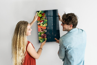 Magnettafel zum schreiben Gesunde Zutaten und Erinnerungen in der Küche