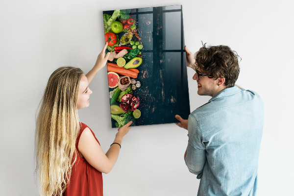 Magnettafel zum schreiben Gesunde Zutaten und Erinnerungen in der Küche