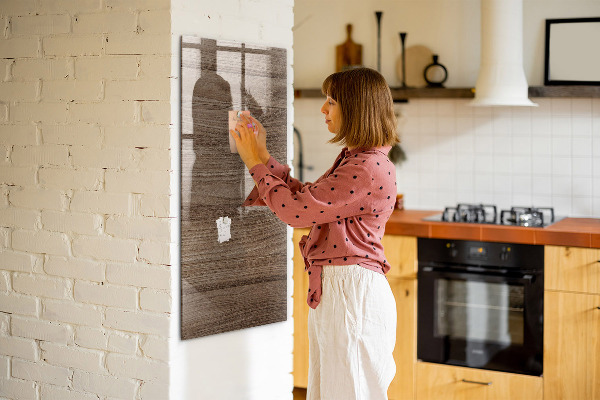 Magnettafel zum schreiben Moderne Pinnwand für Fotos und Notizen