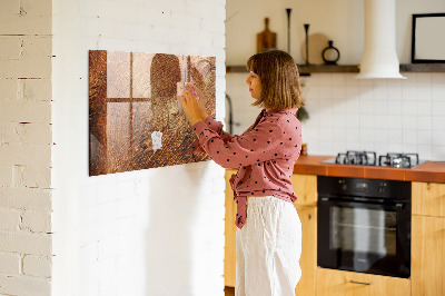 Magnettafel zum schreiben Memotafel im rustikalen Stil