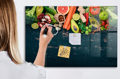 Schreib magnettafel Farbenfrohe kulinarische Inspirationen an der Wand