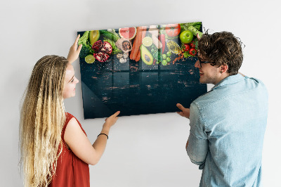 Schreib magnettafel Farbenfrohe kulinarische Inspirationen an der Wand