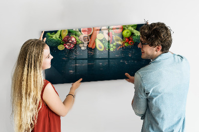 Schreib magnettafel Farbenfrohe kulinarische Inspirationen an der Wand