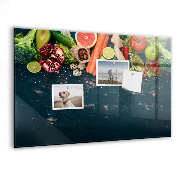 Schreib magnettafel Farbenfrohe kulinarische Inspirationen an der Wand