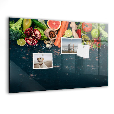 Schreib magnettafel Farbenfrohe kulinarische Inspirationen an der Wand