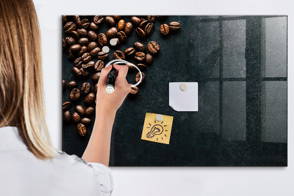 Magnettafel zum schreiben Kaffee und Erinnerungen an einem Ort