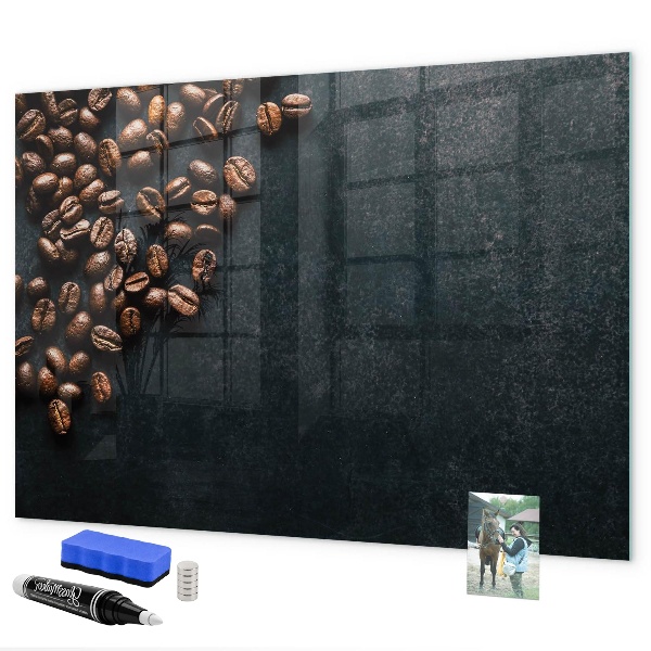 Magnettafel zum schreiben Kaffee und Erinnerungen an einem Ort