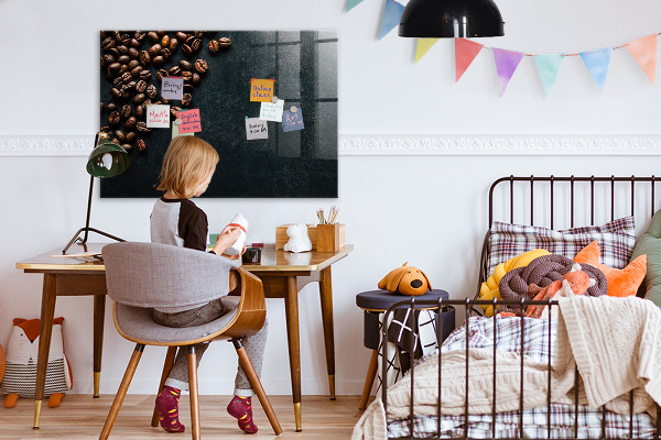 Magnettafel zum schreiben Kaffee und Erinnerungen an einem Ort