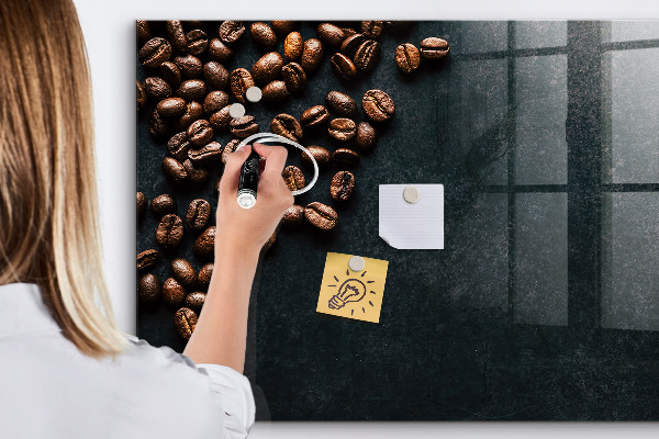 Magnettafel zum schreiben Kaffee und Erinnerungen an einem Ort