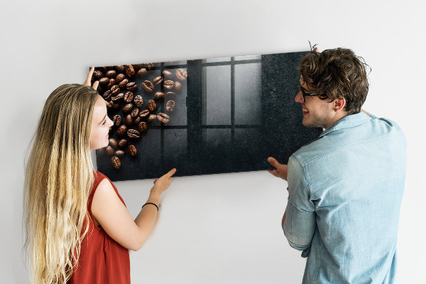 Magnettafel zum schreiben Kaffee und Erinnerungen an einem Ort