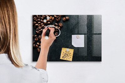 Magnettafel zum schreiben Kaffee und Erinnerungen an einem Ort