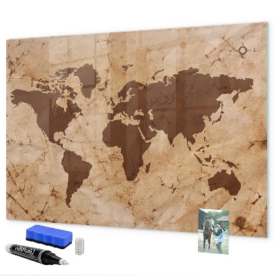 Schreib magnettafel Eine Weltkarte zum Festhalten von Erinnerungen