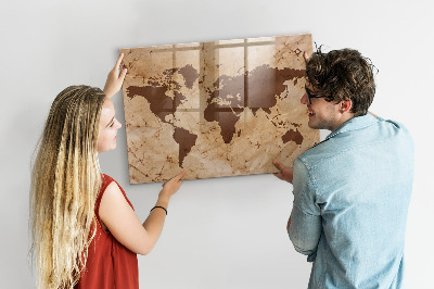 Schreib magnettafel Eine Weltkarte zum Festhalten von Erinnerungen