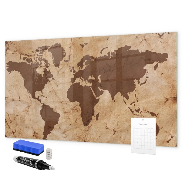 Schreib magnettafel Eine Weltkarte zum Festhalten von Erinnerungen