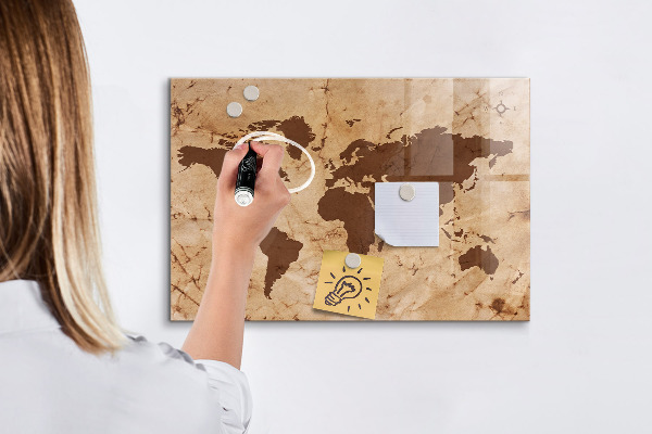 Schreib magnettafel Eine Weltkarte zum Festhalten von Erinnerungen