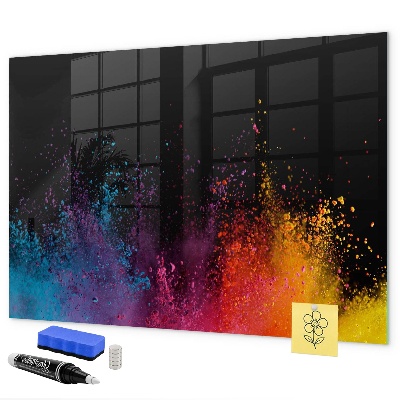 Magnettafel zum schreiben Buntes Poster für Notizen und Fotos