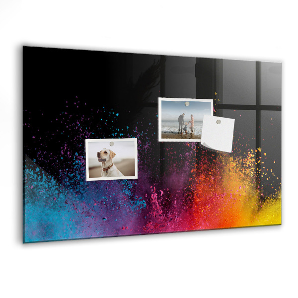 Magnettafel zum schreiben Buntes Poster für Notizen und Fotos