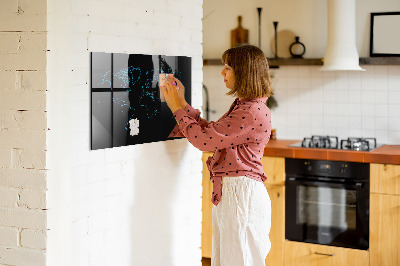 Schreib magnettafel Weltkarte mit Fotostandorten
