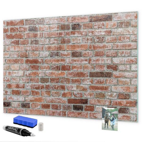 Schreib magnettafel Fotowand an einer Backsteinmauer
