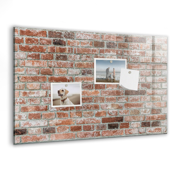 Schreib magnettafel Fotowand an einer Backsteinmauer