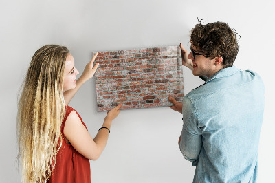 Schreib magnettafel Fotowand an einer Backsteinmauer