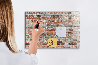 Schreib magnettafel Fotowand an einer Backsteinmauer