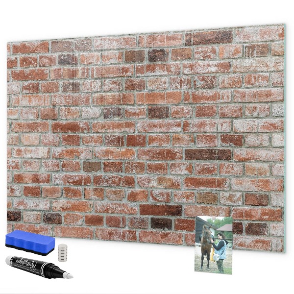 Schreib magnettafel Fotowand an einer Backsteinmauer