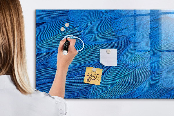 Schreib magnettafel Blaue Tafel für Fotos und Notizen