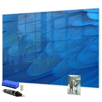Schreib magnettafel Blaue Tafel für Fotos und Notizen
