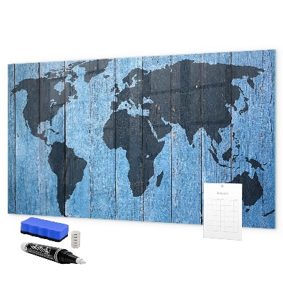 Schreib magnettafel Weltkarte mit Fotostandorten