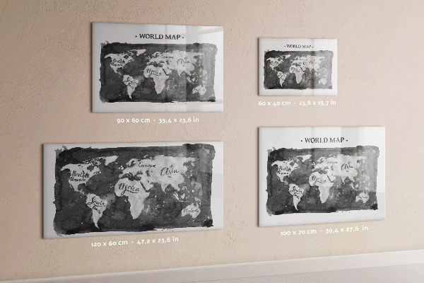 Schreib magnettafel Weltkarte mit Fotostandorten