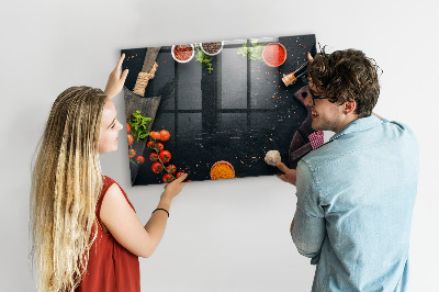 Magnettafel zum schreiben Kücheninspirationen mit persönlichen Erinnerungen