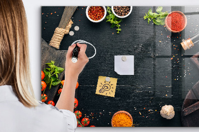 Magnettafel zum schreiben Kücheninspirationen mit persönlichen Erinnerungen