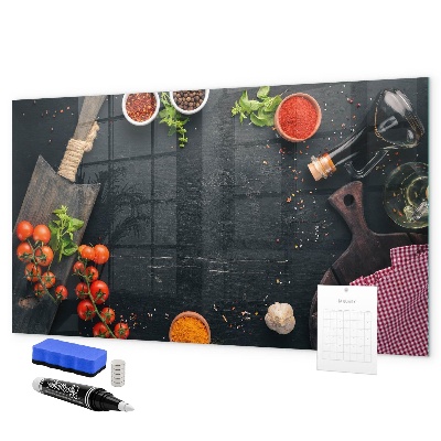 Magnettafel zum schreiben Kücheninspirationen mit persönlichen Erinnerungen