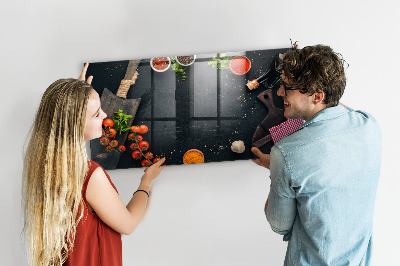 Magnettafel zum schreiben Kücheninspirationen mit persönlichen Erinnerungen