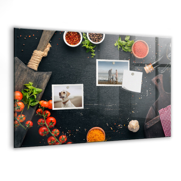 Magnettafel zum schreiben Kücheninspirationen mit persönlichen Erinnerungen