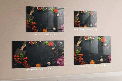 Magnettafel zum schreiben Kücheninspirationen mit persönlichen Erinnerungen