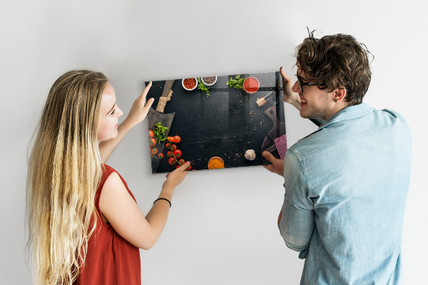 Magnettafel zum schreiben Kücheninspirationen mit persönlichen Erinnerungen