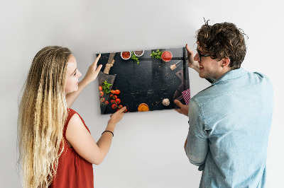 Magnettafel zum schreiben Kücheninspirationen mit persönlichen Erinnerungen