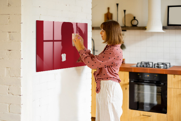 Magnettafel zum schreiben Rote Tafel für Notizen und Fotos