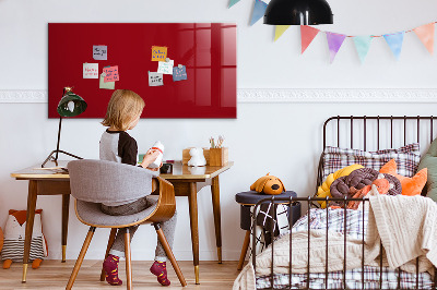Magnettafel zum schreiben Rote Tafel für Notizen und Fotos