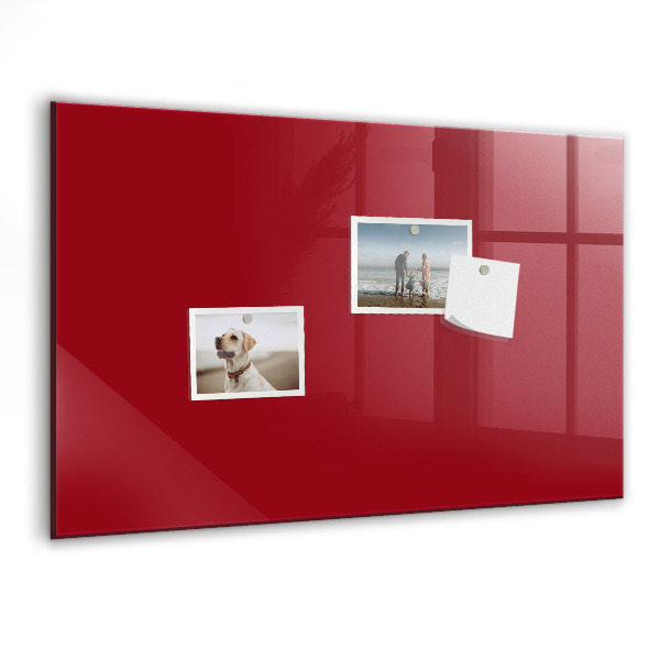 Magnettafel zum schreiben Rote Tafel für Notizen und Fotos