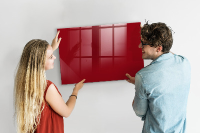 Magnettafel zum schreiben Rote Tafel für Notizen und Fotos
