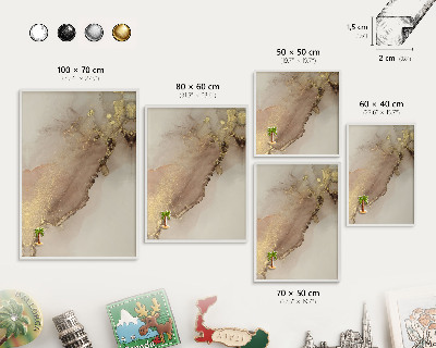 Wand-Magnettafel für Reisesouvenirs mit weißem Rahmen Eleganter Glanz