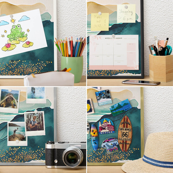Magnettafel aus Metall für Souvenirs in weißem Rahmen Ein friedlicher Ausblick
